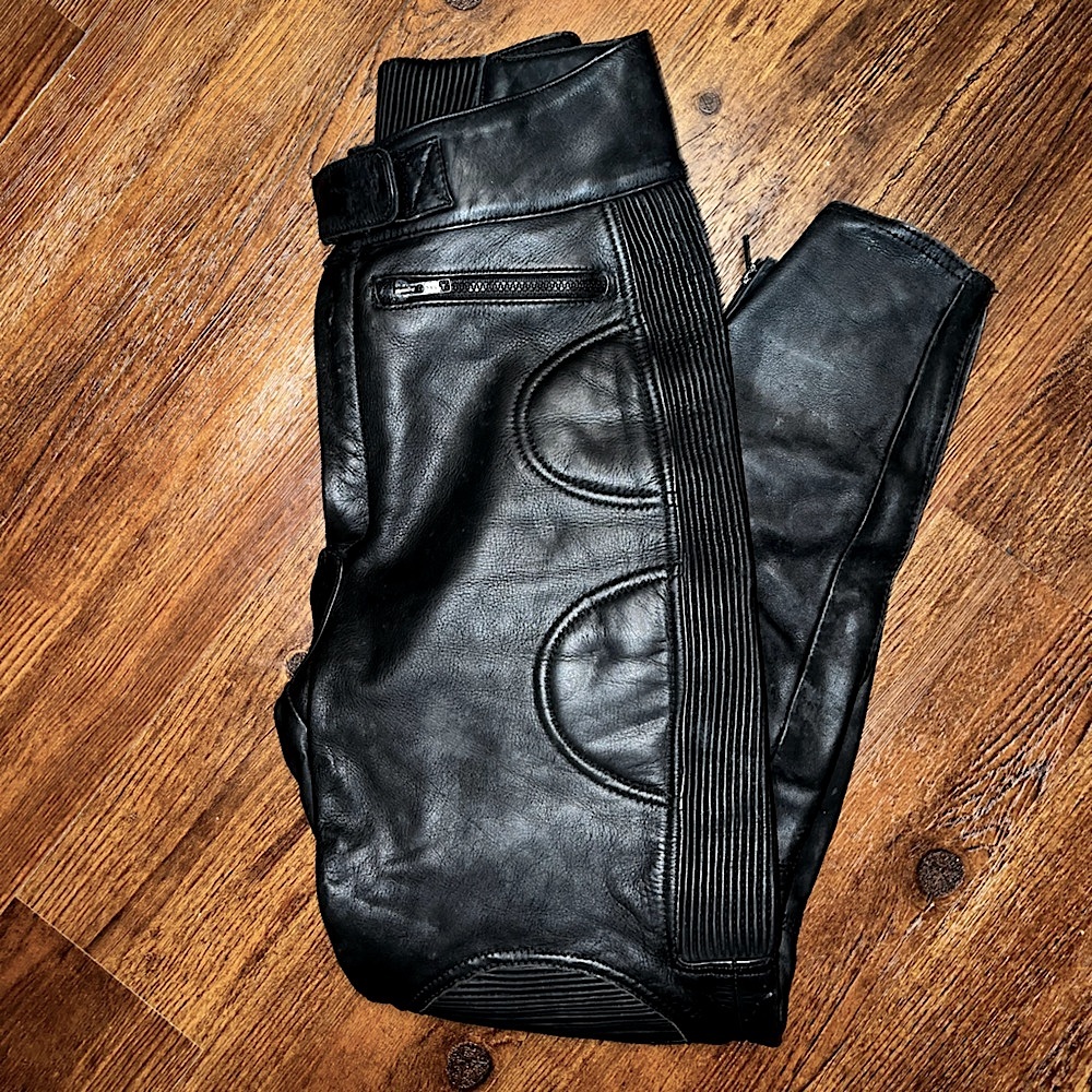 Fieldsheer Vintage Motorcycle Black Leather Pants